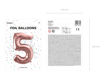 Picture of FOIL BALLOON NUMBER 5 ROSE GOLD 34 INCH